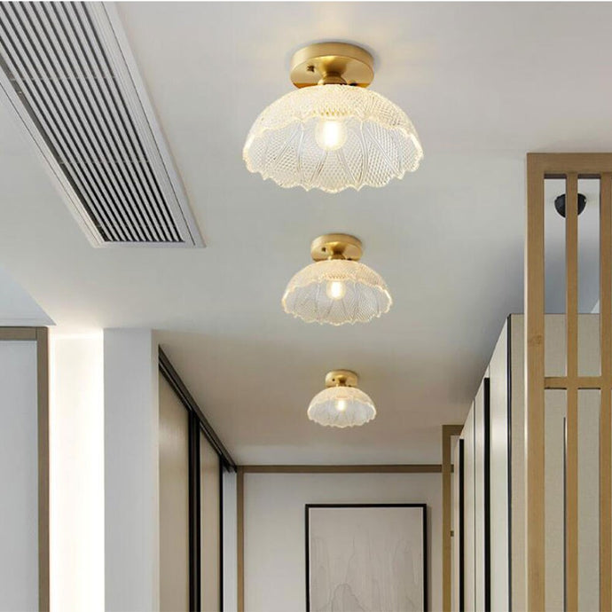 Nordic Glass Ceiling lamp Retro Loft Vintage Ceiling Light Russia Dining Room Modern corridor Ceiling Glass Lampshade