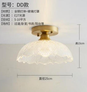 Nordic Glass Ceiling lamp Retro Loft Vintage Ceiling Light Russia Dining Room Modern corridor Ceiling Glass Lampshade