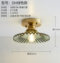 Load image into Gallery viewer, Nordic Glass Ceiling lamp Retro Loft Vintage Ceiling Light Russia Dining Room Modern corridor Ceiling Glass Lampshade